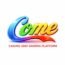 ComeGame official logo with colorful 3D text and casino gaming platform tagline